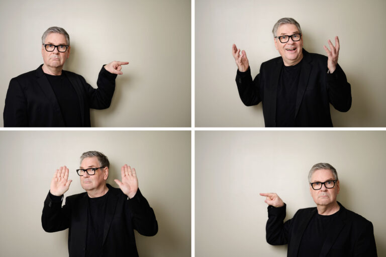 Jon Morten Melhus på fire fotos. Foto: Fartein Rudjord