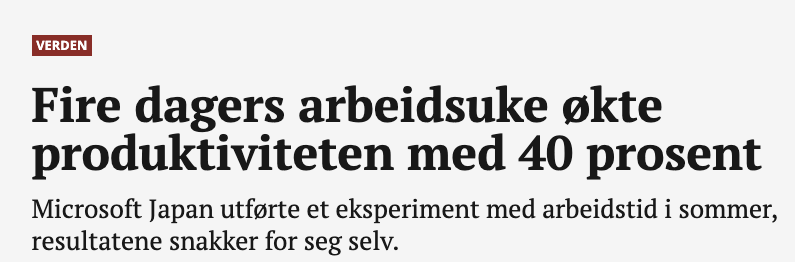 Fire dagers uke - Dagsavisen - Microsoft Japan